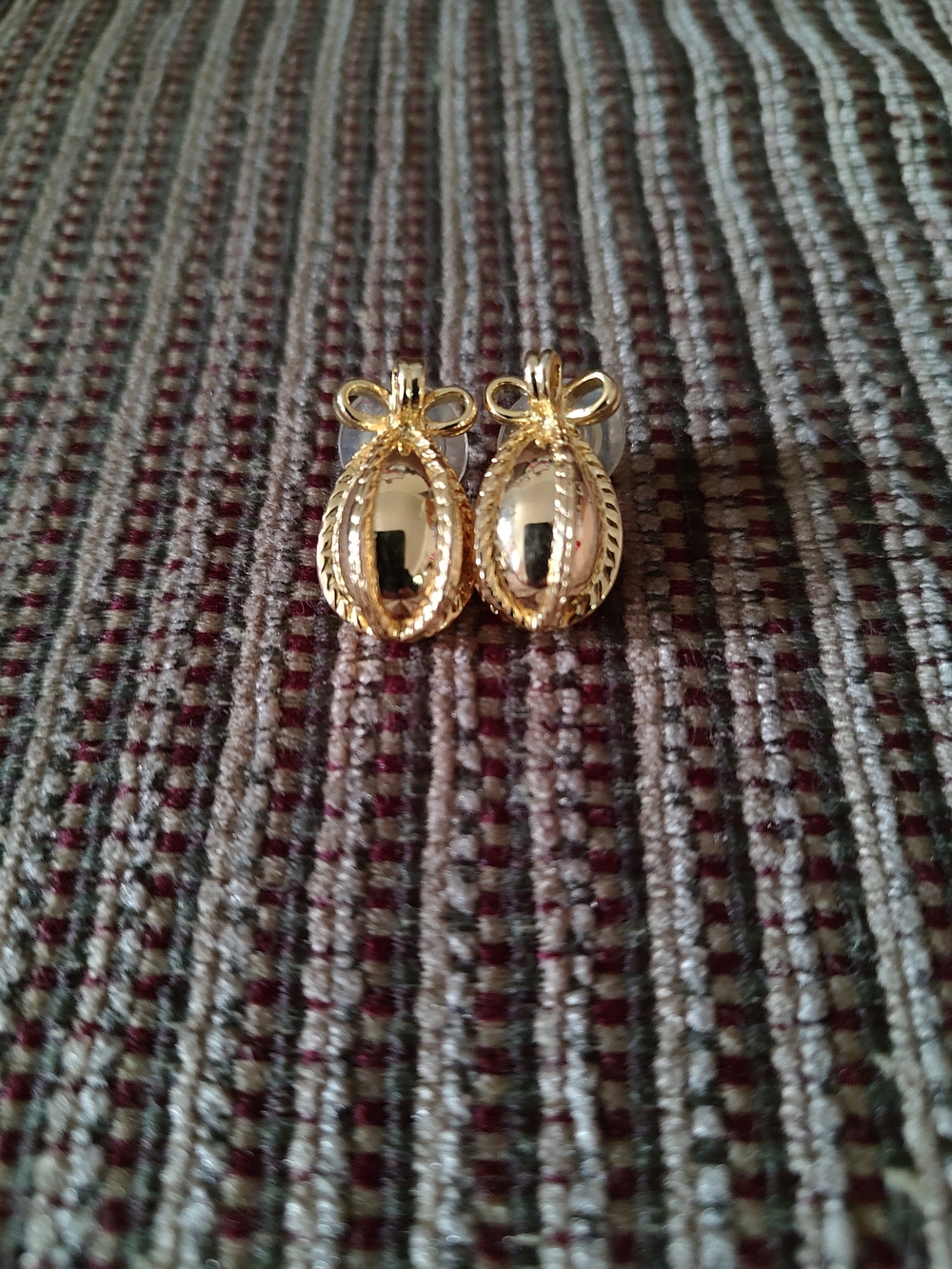 Gold Bow Drop Earrings - Elegant Women's Jewelry